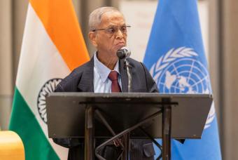 Nobel Laureate Shri Narayan Murthy, Chairman Emeritus, Infosys emphasises the importance of education and nutrition.